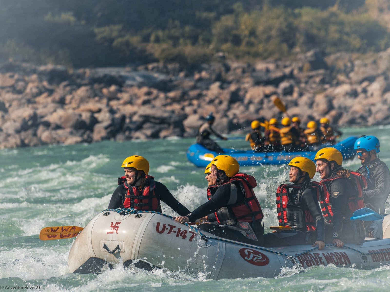 Adventure Island Rishikesh guests Maa Ganga Bunjee jumping and rafting